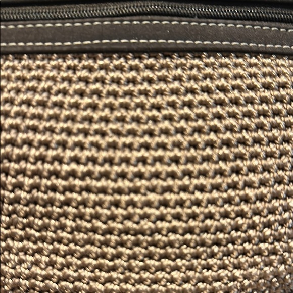 The Sak Brown Crossbody Small Woven Bag Adjustable Strap EUC - Picture 4 of 10